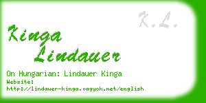 kinga lindauer business card